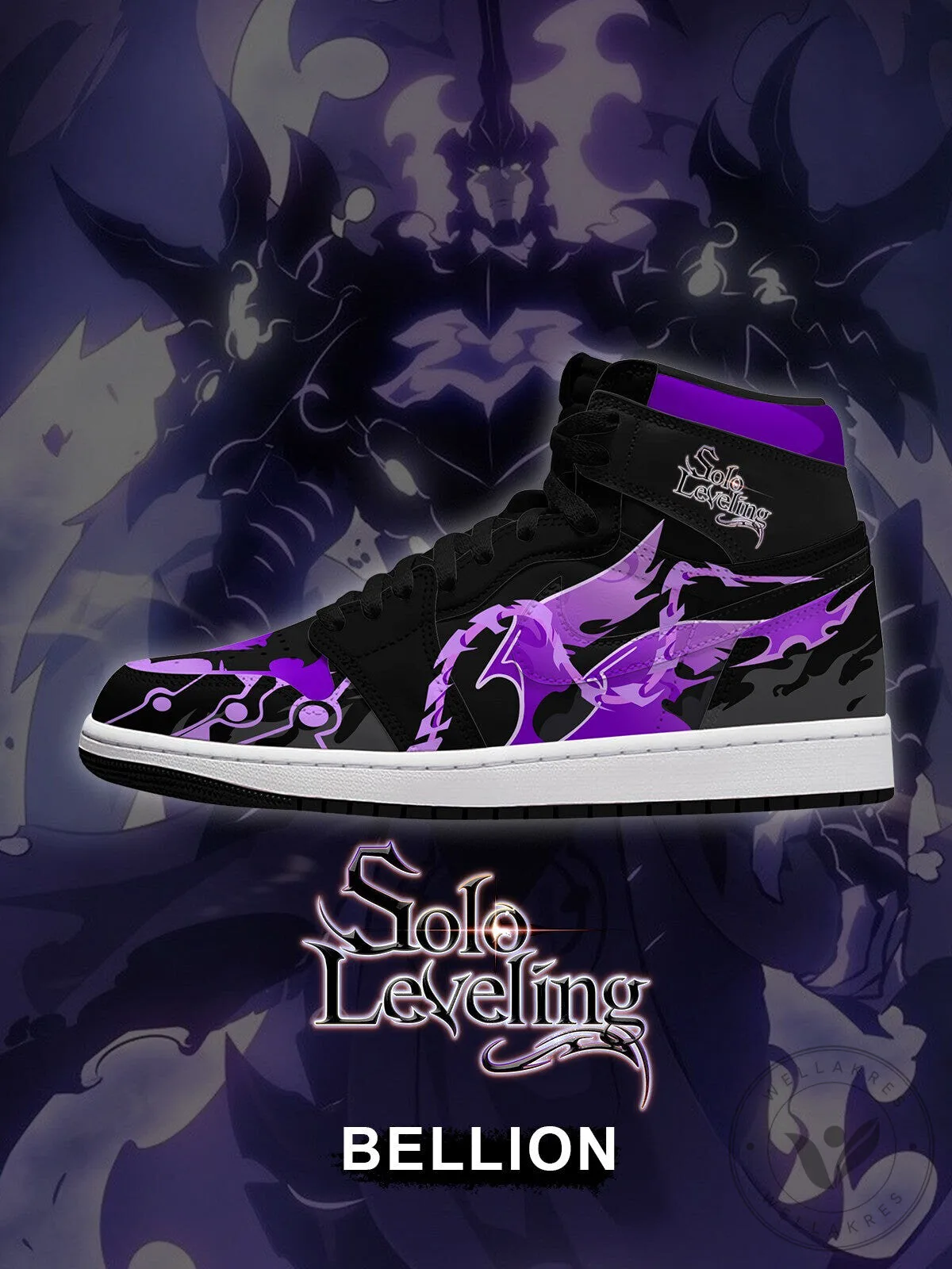 Japan National Football Team Special Edition Black and Pink Soccer Jersey 3 Solo Leveling Bellion Custom High-Top Sneakers