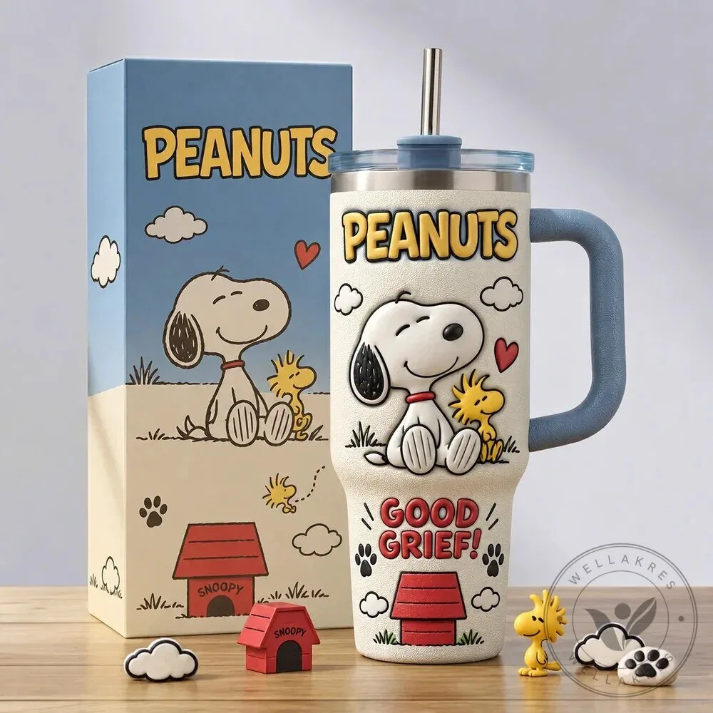 Insulated Stainless Steel Tumbler featuring Peanuts’ Snoopy and Woodstock Good Grief Design 5 Insulated Stainless Steel Tumbler featuring Peanuts’ Snoopy and Woodstock Good Grief Design