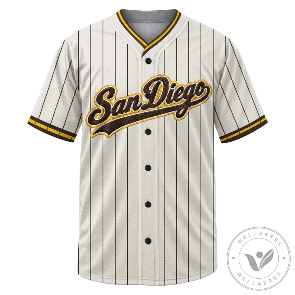 San Diego Pinstripe Baseball Jersey San Diego Pinstripe Baseball Jersey
