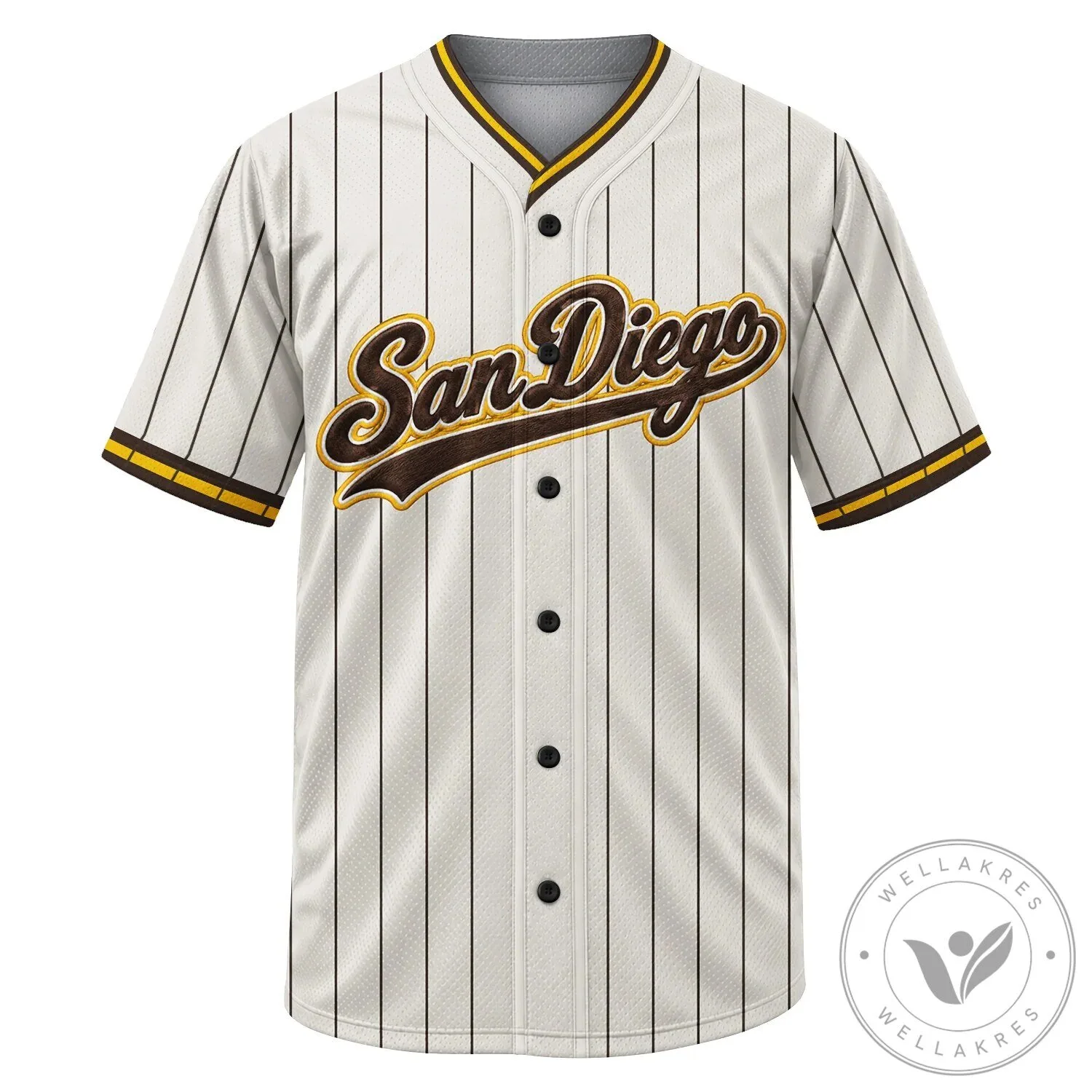 San Diego Pinstripe Baseball Jersey