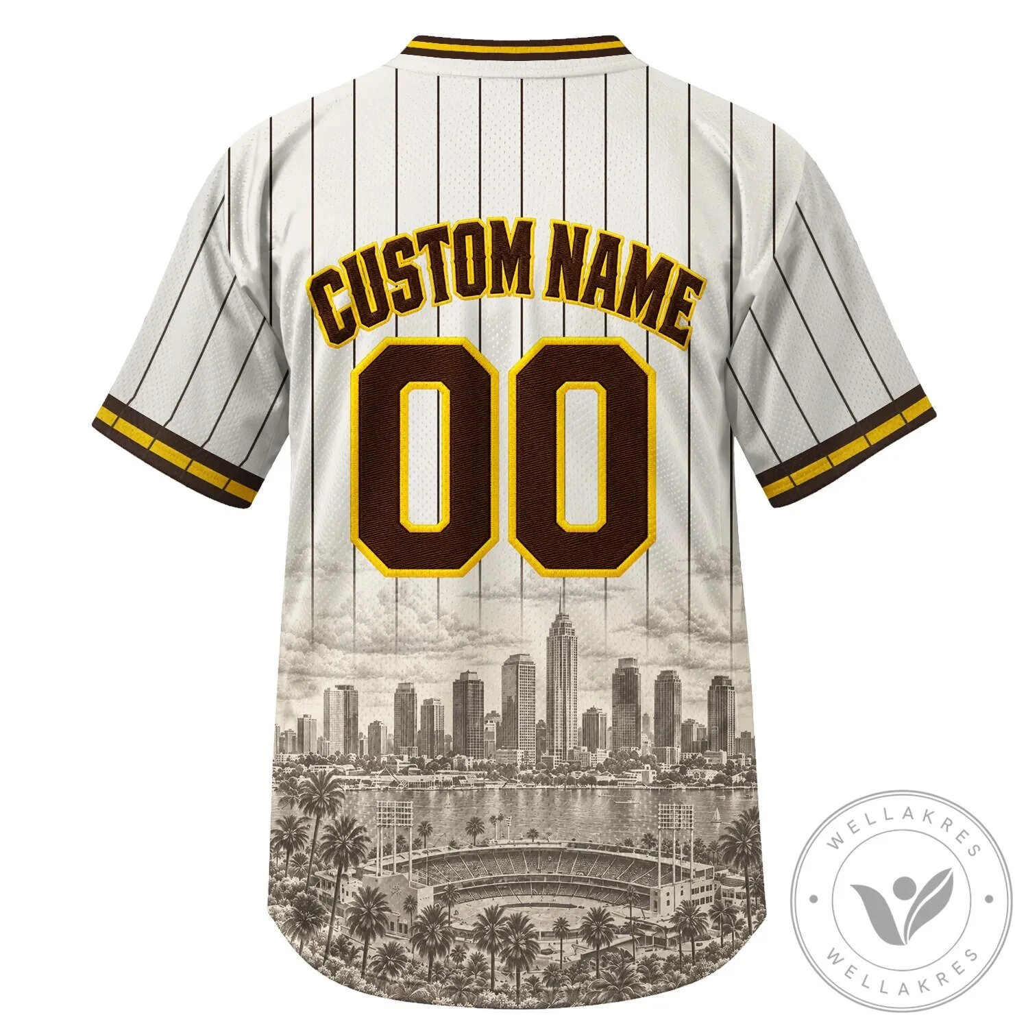 San Diego Pinstripe Baseball Jersey 12 San Diego Pinstripe Baseball Jersey