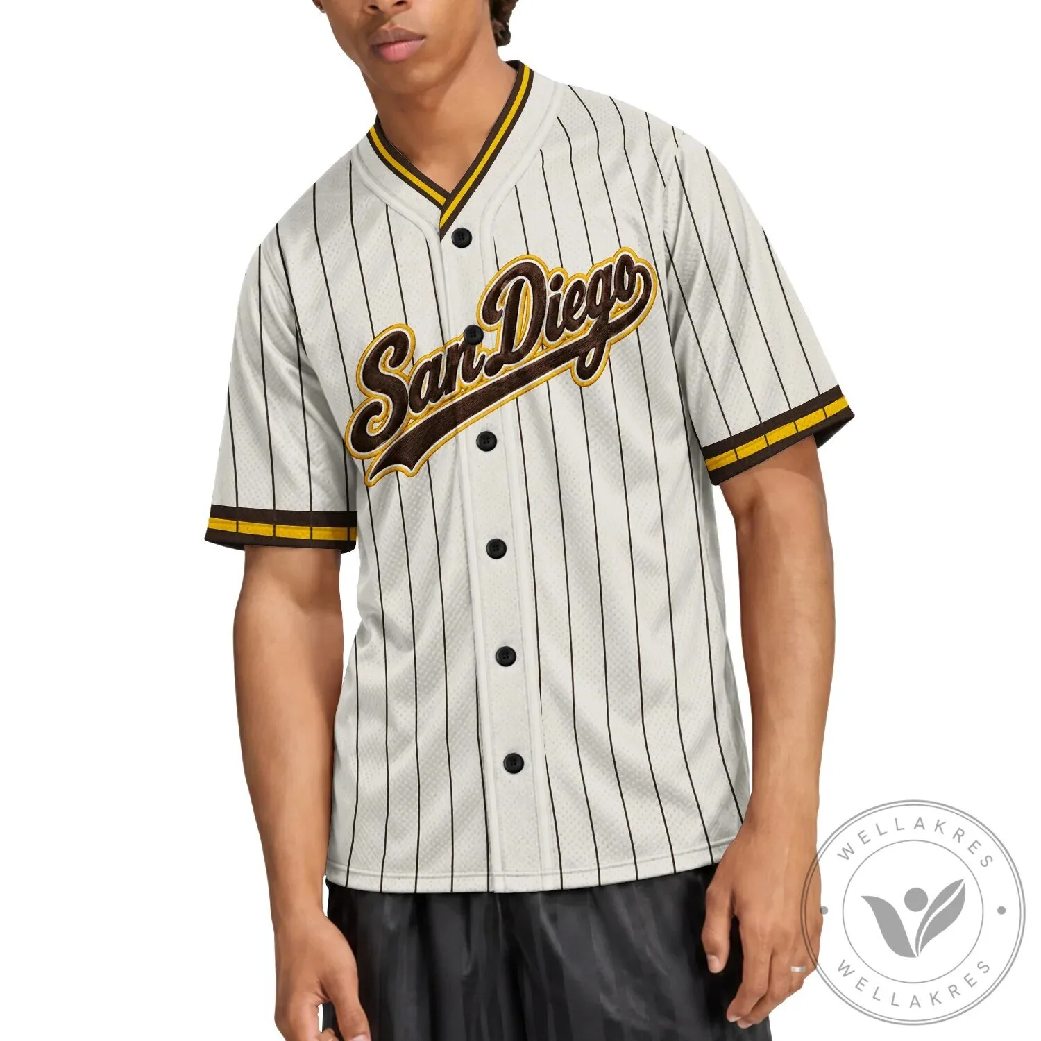 San Diego Pinstripe Baseball Jersey 14 San Diego Pinstripe Baseball Jersey