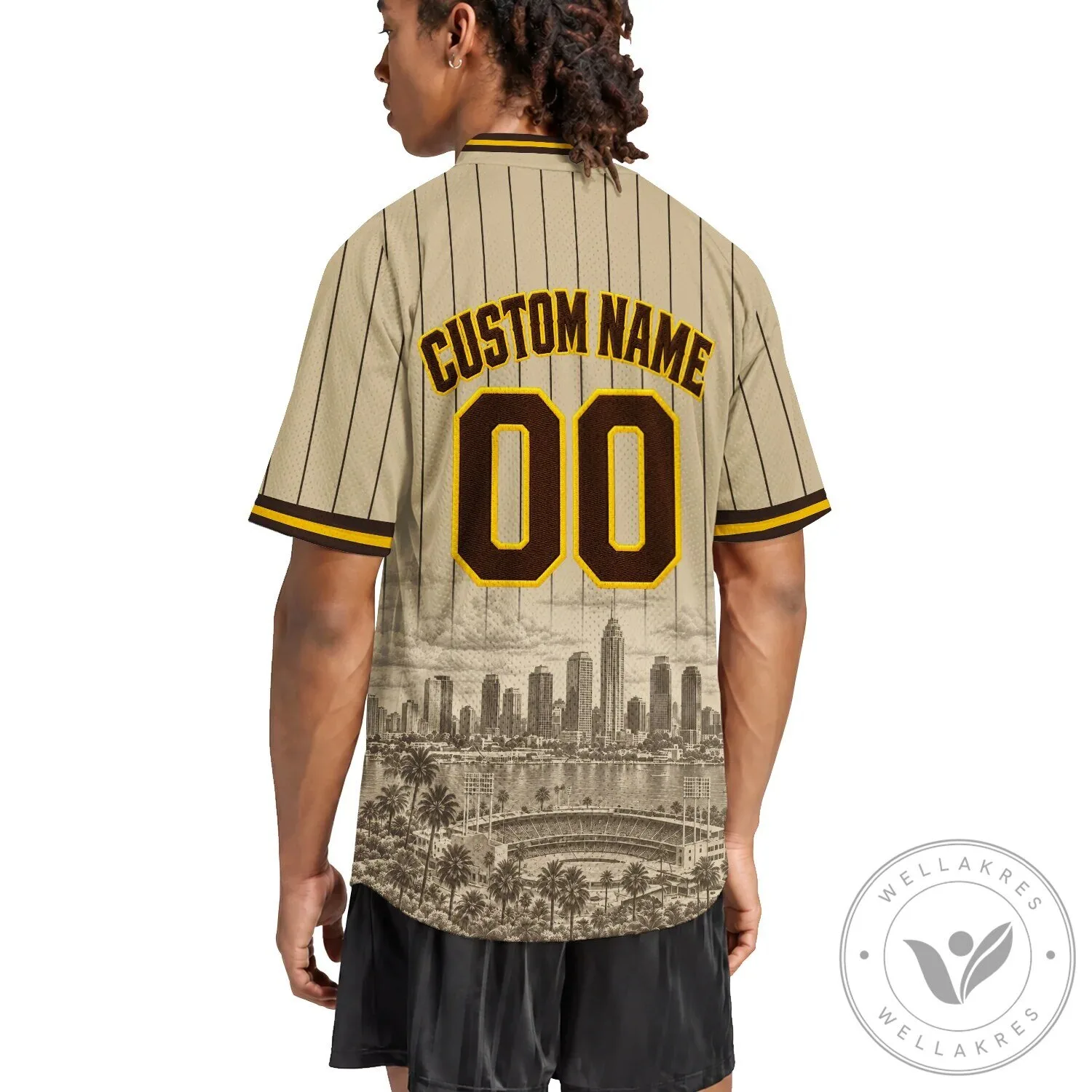 San Diego Pinstripe Baseball Jersey 17 San Diego Pinstripe Baseball Jersey