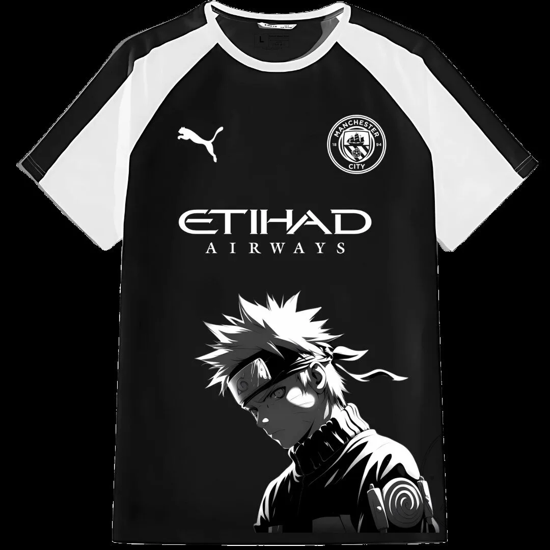Manchester City Football Club Naruto Uzumaki Anime Fan Jersey
