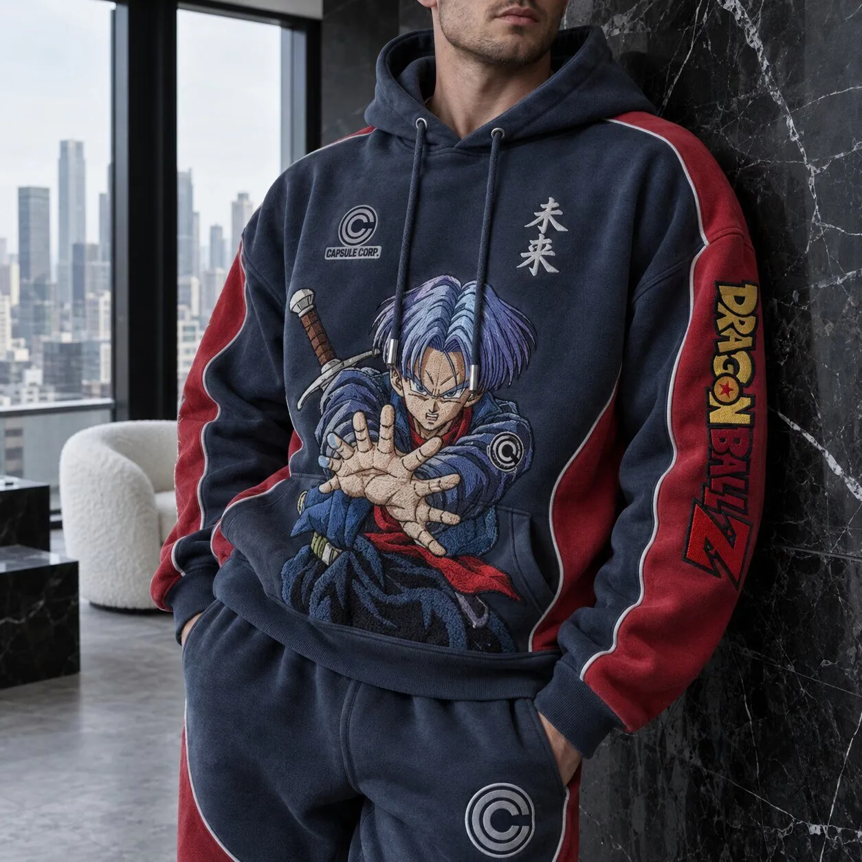Dragon Ball Z Trunks Super Saiyan Future Warrior Anime Hoodie