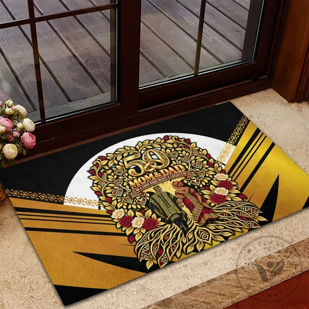 African American 50th Wedding Anniversary Mom and Dad Love That Built A Legacy Doormat 11 African American 50th Wedding Anniversary Mom and Dad Love That Built A Legacy Doormat