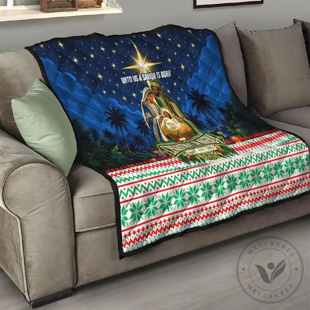 Christmas in Nigeria Nativity Scene Jesus Christ Quilted Blanket 12 Christmas in Nigeria Nativity Scene Jesus Christ Quilted Blanket