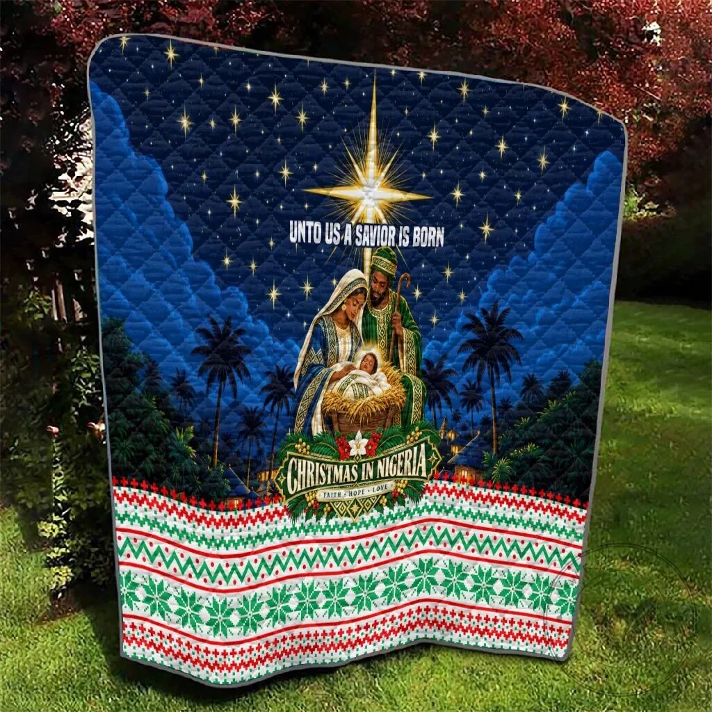 Christmas in Nigeria Nativity Scene Jesus Christ Quilted Blanket 13 Christmas in Nigeria Nativity Scene Jesus Christ Quilted Blanket