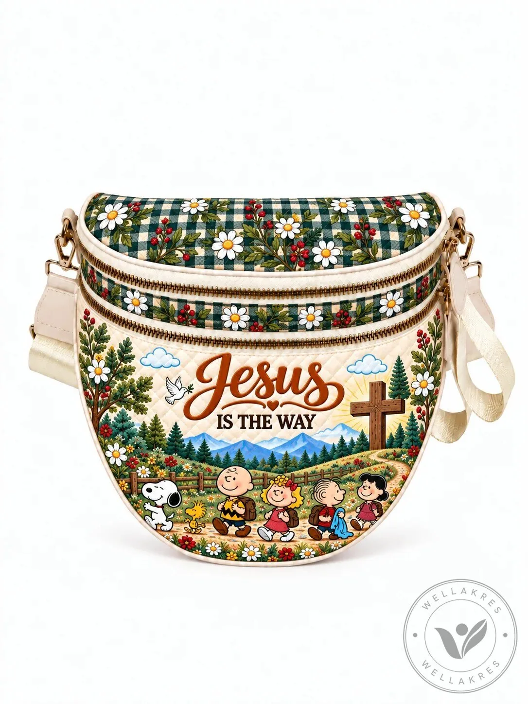 Peanuts Snoopy Charlie Brown Jesus Is The Way Crossbody Bag For Women