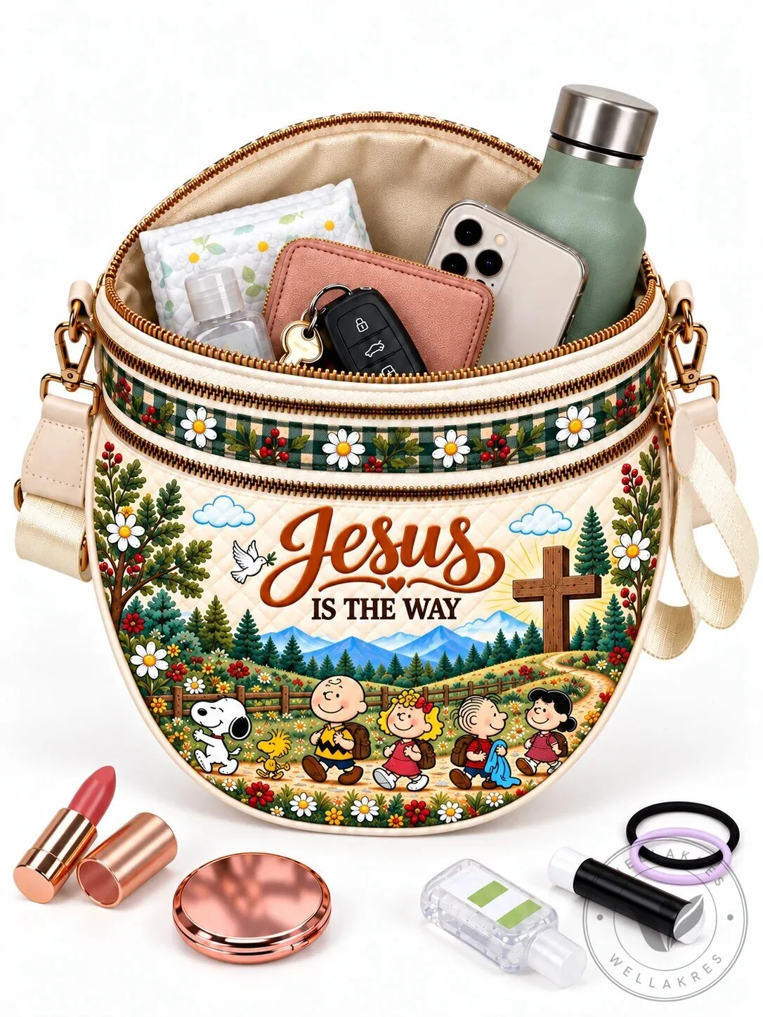 Peanuts Snoopy Charlie Brown Jesus Is The Way Crossbody Bag For Women 14 Peanuts Snoopy Charlie Brown Jesus Is The Way Crossbody Bag For Women