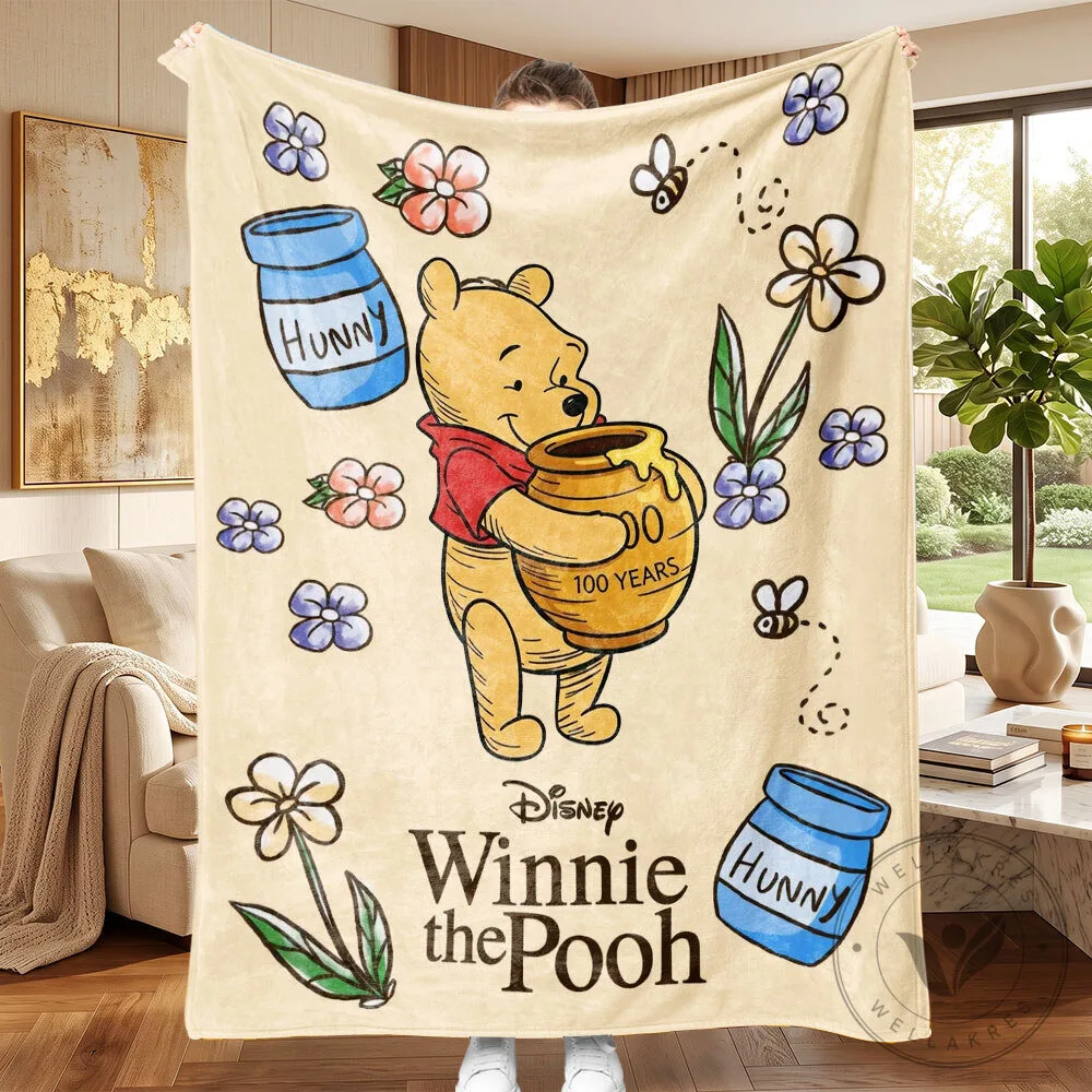 Winnie the Pooh 100 Years Anniversary Disney Fleece Blanket 8 Winnie the Pooh 100 Years Anniversary Disney Fleece Blanket