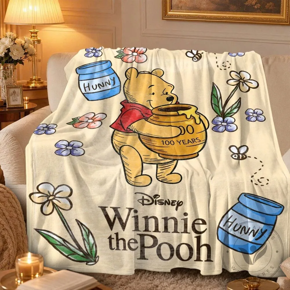 Winnie the Pooh 100 Years Anniversary Disney Fleece Blanket 9 Winnie the Pooh 100 Years Anniversary Disney Fleece Blanket