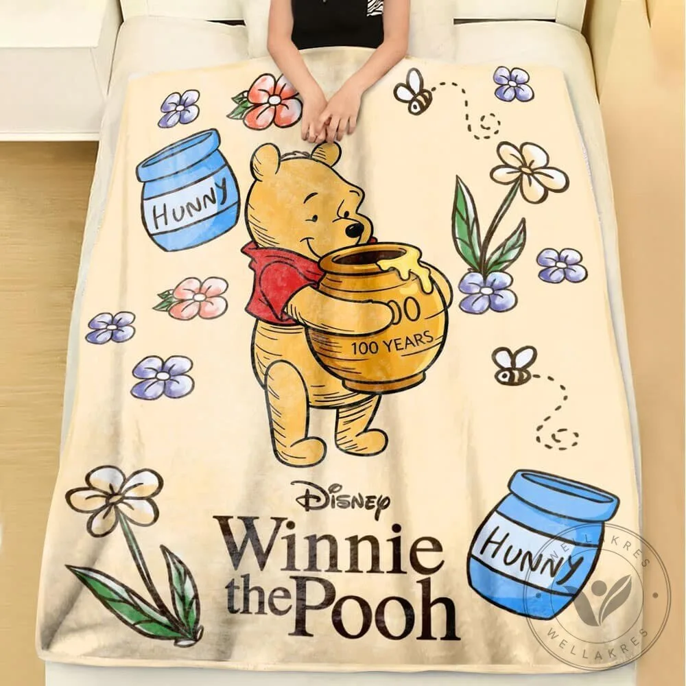 Winnie the Pooh 100 Years Anniversary Disney Fleece Blanket 10 Winnie the Pooh 100 Years Anniversary Disney Fleece Blanket