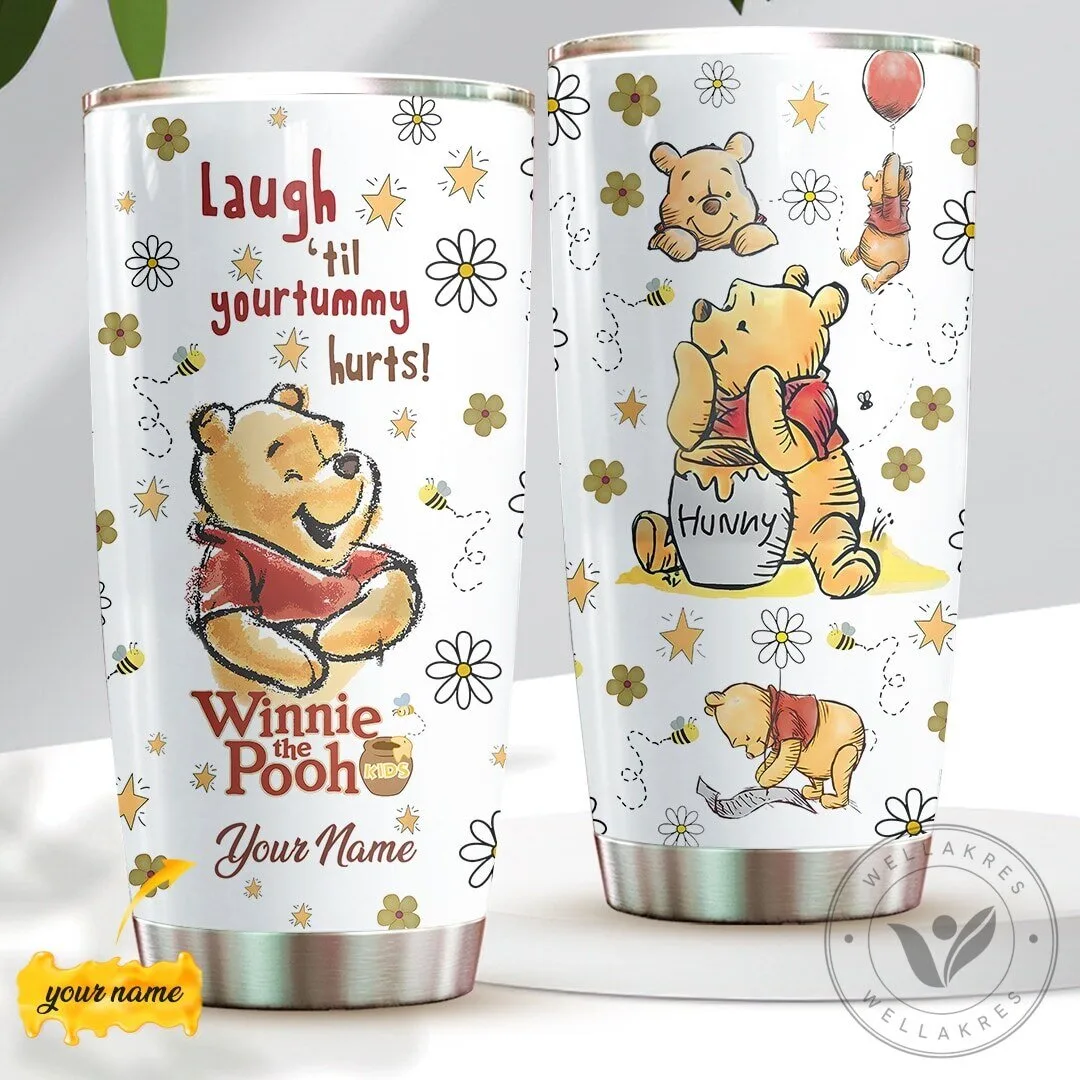 Personalized Tumbler for Winnie the Pooh Fans - Laugh Until Your Tummy Hurts!