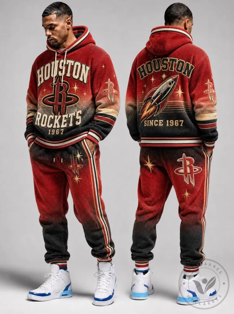 Houston Rockets NBA Basketball Team Gradient Red and Black Hoodie 33 Houston Rockets NBA Basketball Team Gradient Red and Black Hoodie