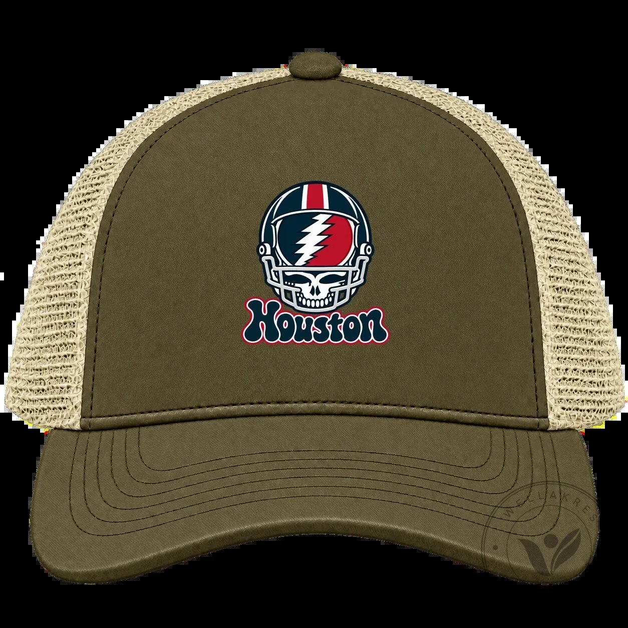 Houston Football Helmet Grateful Dead Stealie Skull Logo Trucker Hat