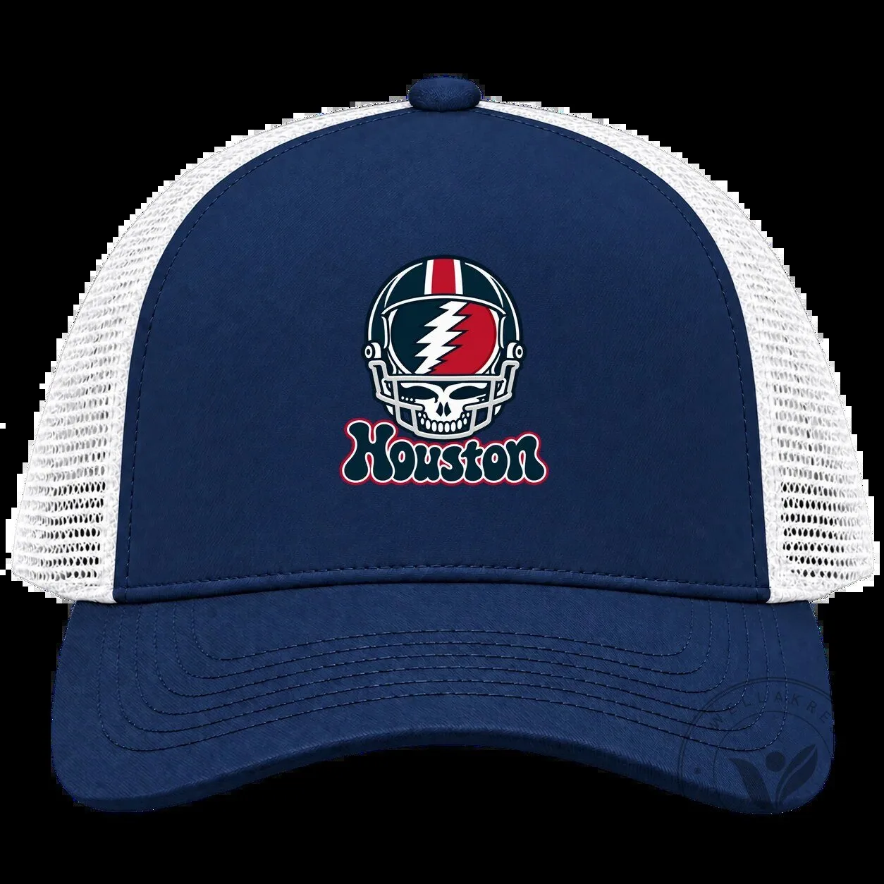 Houston Football Helmet Grateful Dead Stealie Skull Logo Trucker Hat 11 Houston Football Helmet Grateful Dead Stealie Skull Logo Trucker Hat