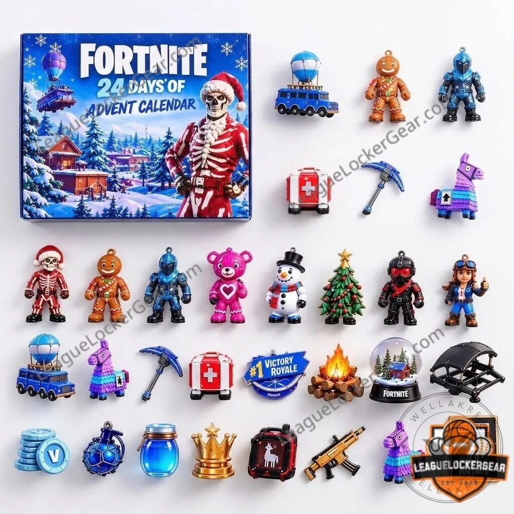 Fortnite 24-Day Holiday Advent Calendar with Miniature Figurines and Charms 2D