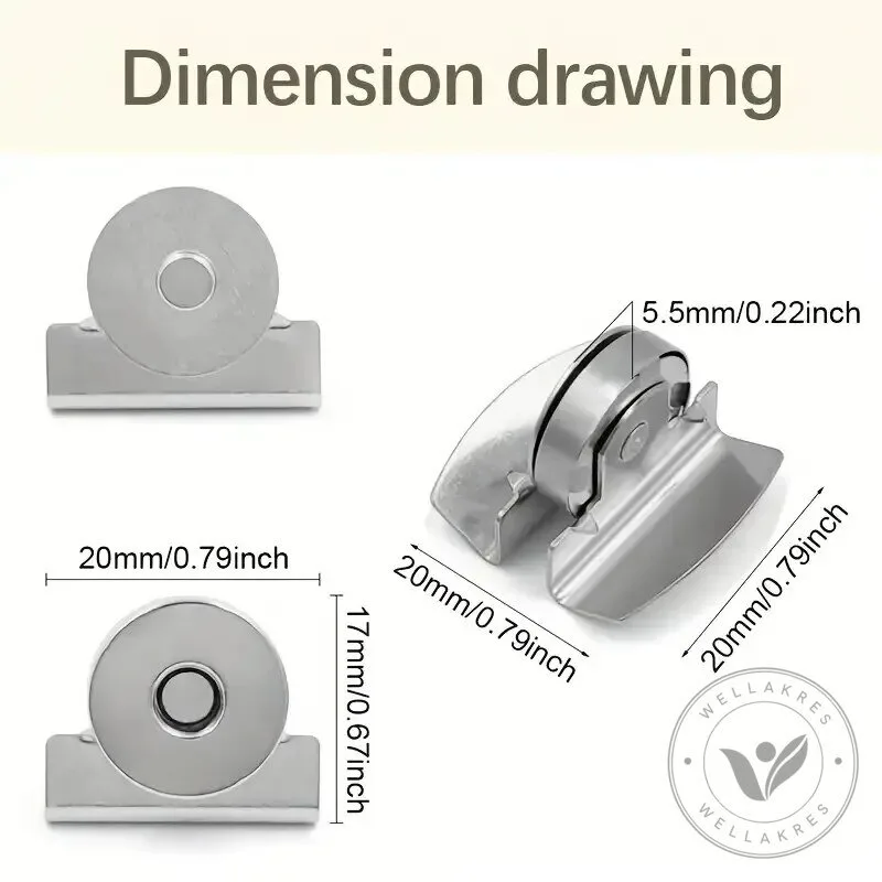 Seamless Magnetic Buckle Clasp for Bags, Clothing, and DIY Crafts 22 Seamless Magnetic Buckle Clasp for Bags, Clothing, and DIY Crafts