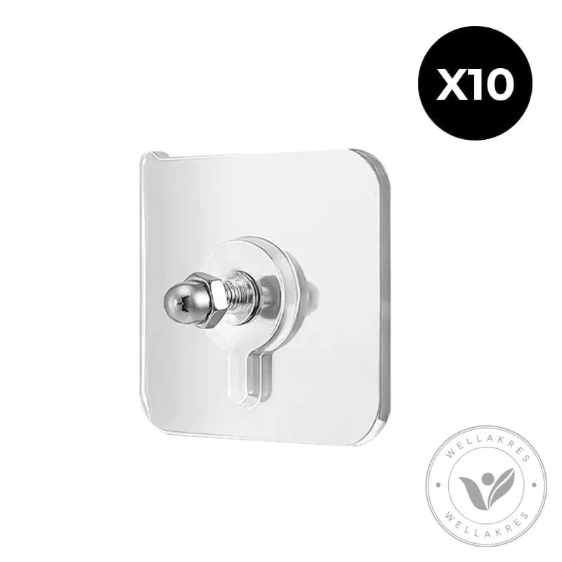 Self Adhesive Wall Mount Screw Hook Stickers for Hanging Pictures and Decorations