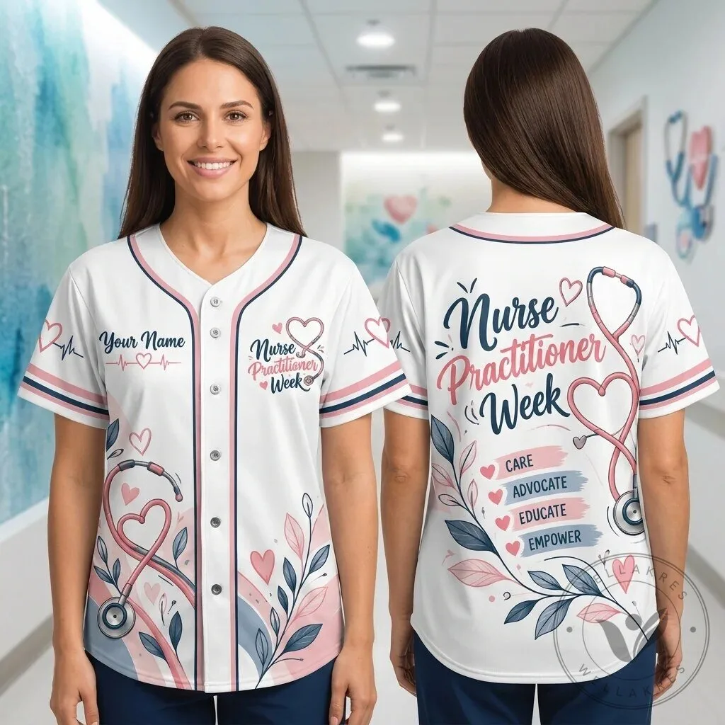 Personalized Nurse Practitioner Week Stethoscope Heart Baseball Jersey 11 Personalized Nurse Practitioner Week Stethoscope Heart Baseball Jersey