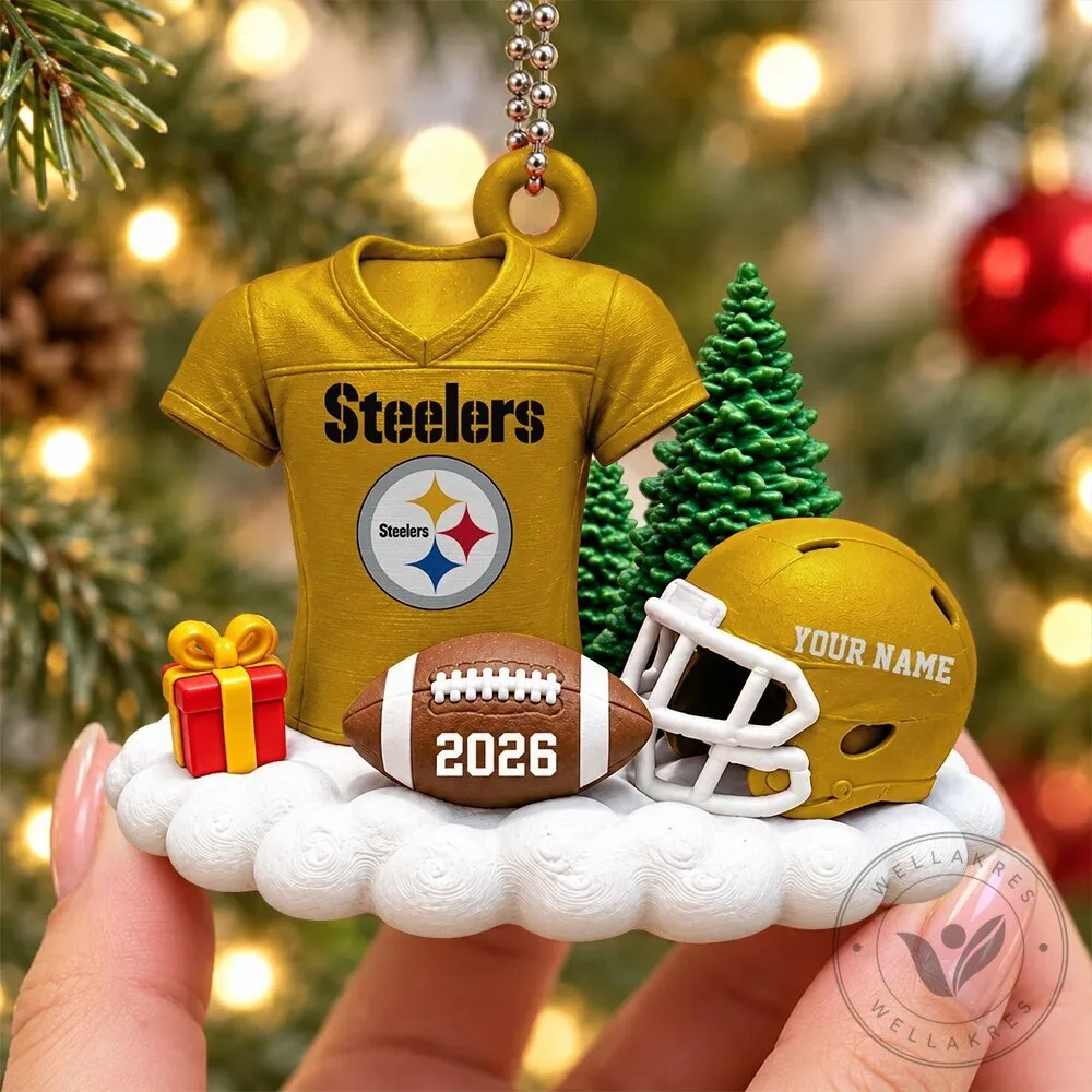 Pittsburgh Steelers Football Team Personalized Christmas Holiday Ornament