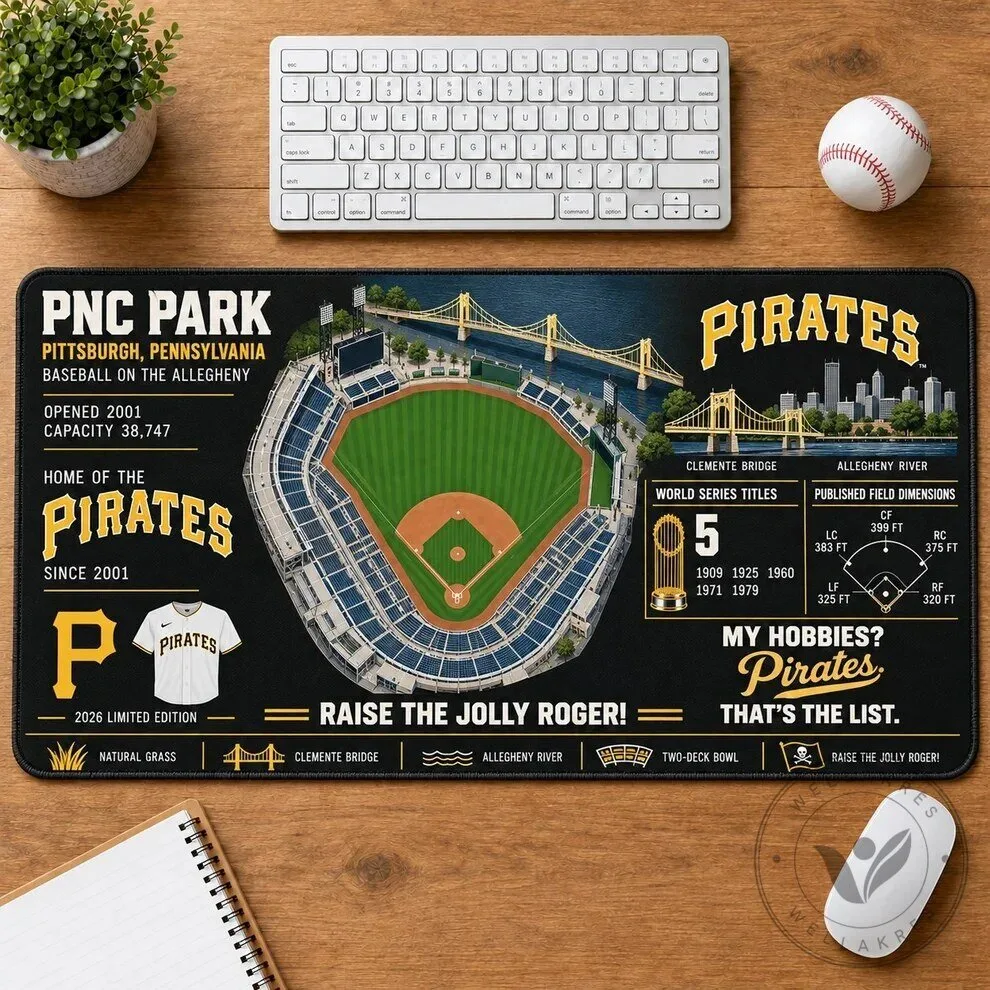 Pittsburgh Pirates PNC Park Baseball Stadium Desk Mat