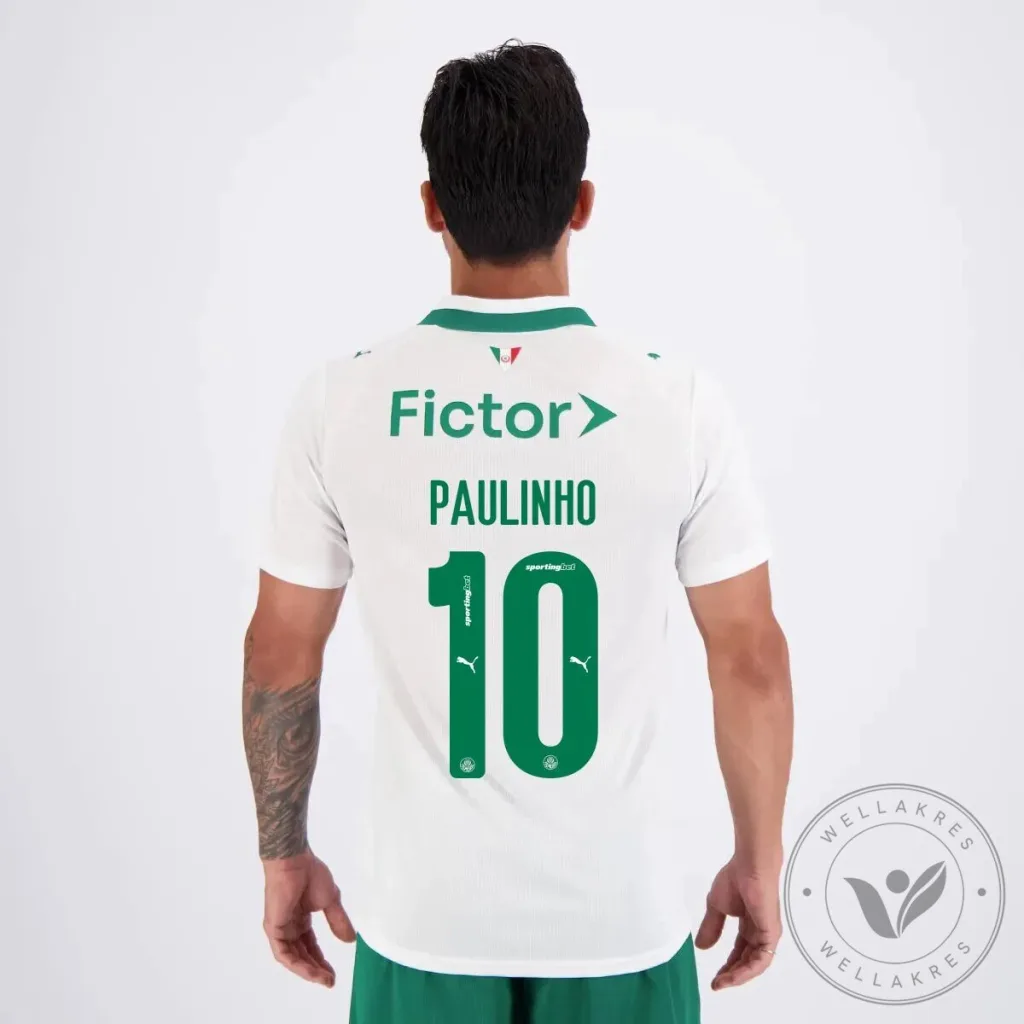 Paulinho Sporting Club de Portugal Away Soccer Jersey Paulinho Sporting Club de Portugal Away Soccer Jersey