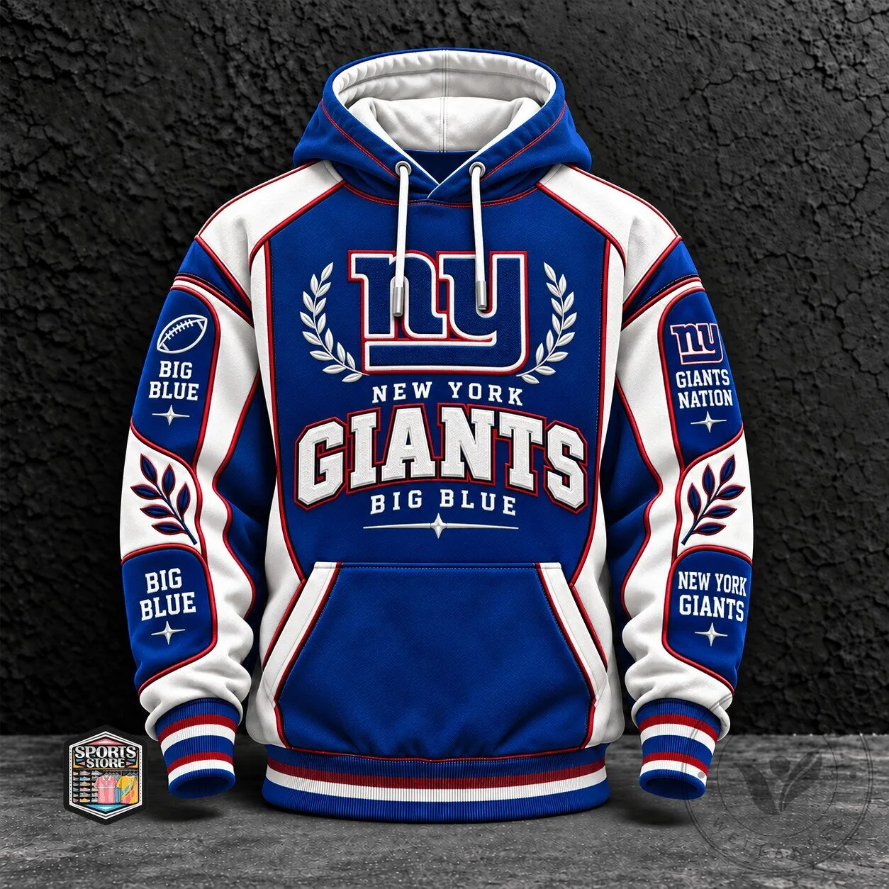 New York Giants Big Blue Nation Football Team Hoodie