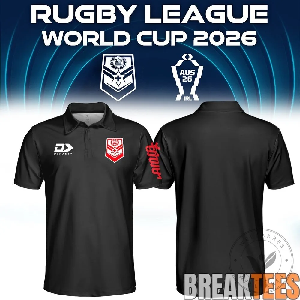 2026 World Cup Polo Shirt for Tonga Rugby League 8 2026 World Cup Polo Shirt for Tonga Rugby League