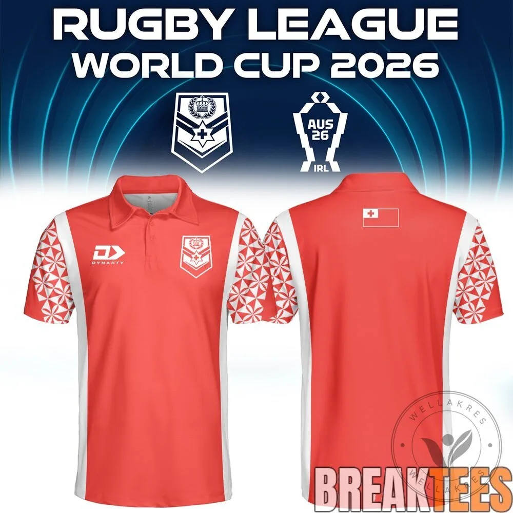 2026 World Cup Polo Shirt for Tonga Rugby League 9 2026 World Cup Polo Shirt for Tonga Rugby League