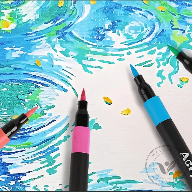 Acrylic Paint Marker Set with Dual Tips for Art and Craft Projects 17 Acrylic Paint Marker Set with Dual Tips for Art and Craft Projects