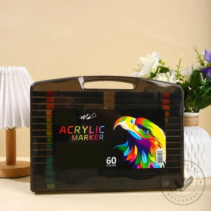 Acrylic Paint Marker Set with Dual Tips for Art and Craft Projects 26 Acrylic Paint Marker Set with Dual Tips for Art and Craft Projects