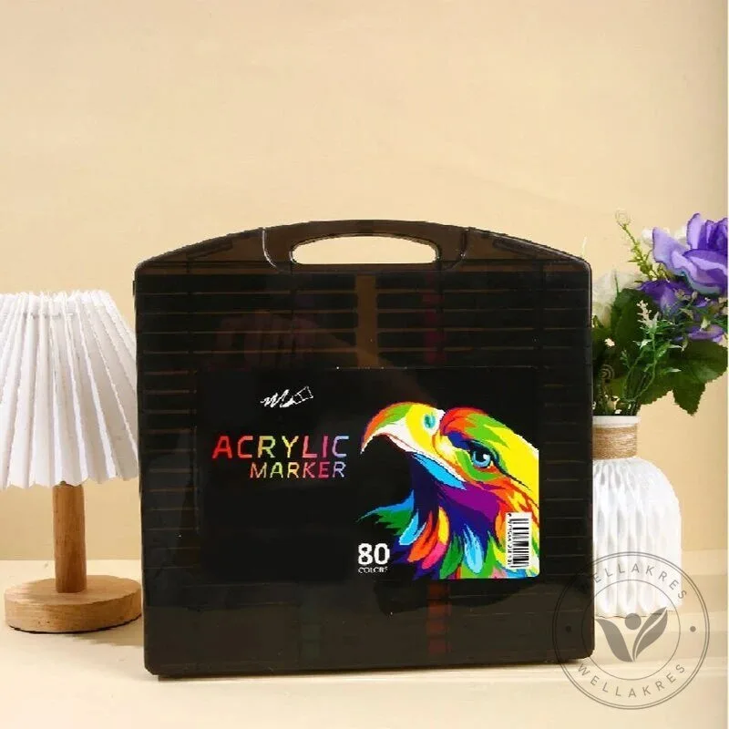 Acrylic Paint Marker Set with Dual Tips for Art and Craft Projects 27 Acrylic Paint Marker Set with Dual Tips for Art and Craft Projects